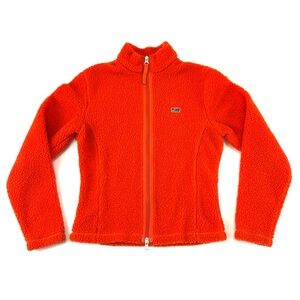 Napapijri orange sherpa zip jacket Womens Outdoors Gorpcore Granola Girl Camping
